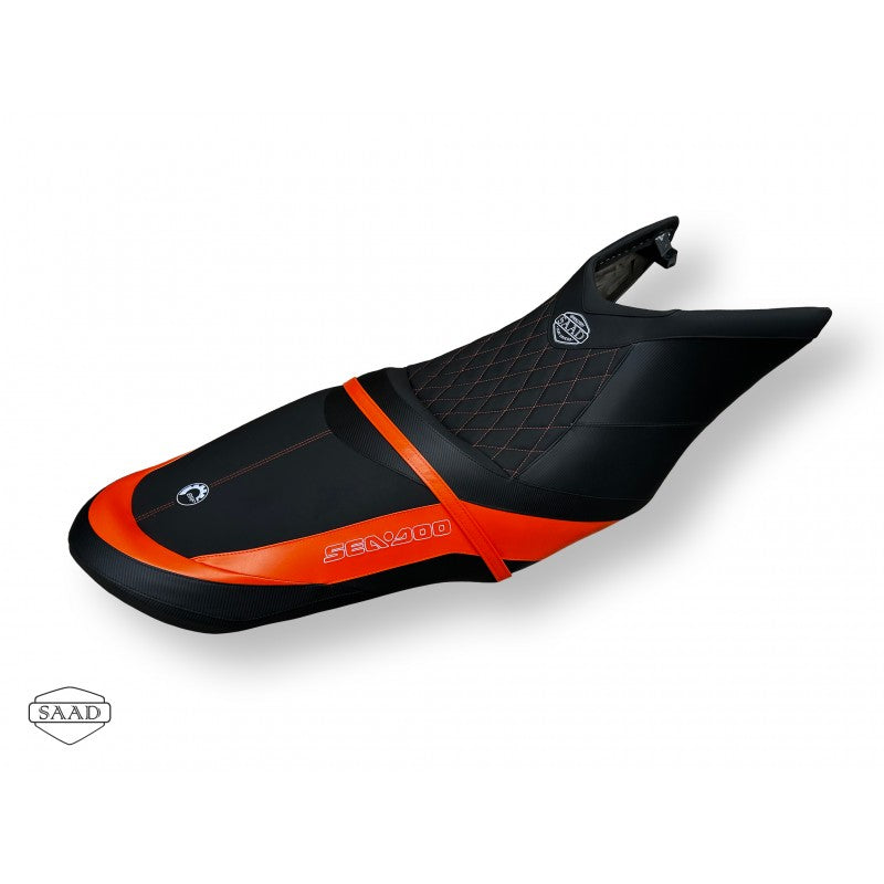 SEAT COVER FOR SEA-DOO GTS-GTI+ (is)/WAKE 155 black-orange (2011-2017)